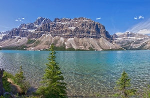 Landscape with a lake and a mountain